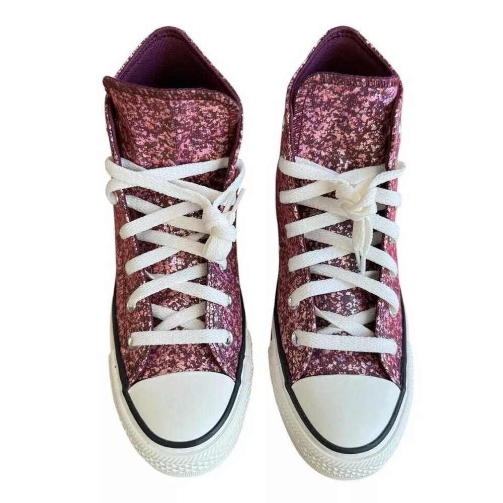 CONVERSE Chuck Taylor All Star Glitter Women Size 11 Orchid Purple Abyss A11137C - Picture 7 of 9